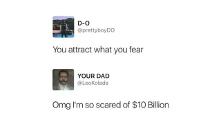 They Say You Attract What You Fear meme card, common rarity