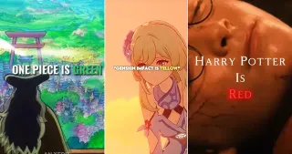 Thing Is Red, Yellow, Green, Blue Trend meme card, common rarity