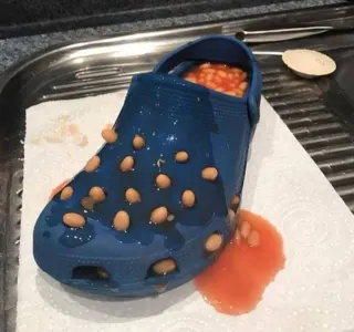 Things Filled With Beans That Shouldn't Be meme card, rare rarity