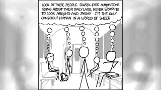 Thinkers on a Train meme card, common rarity