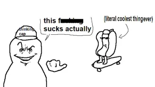 This Fucking Sucks Actually / Literal Coolest Thing Ever meme card, rare rarity