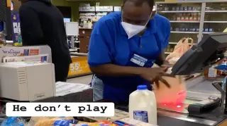 This Is the Fastest Cashier I Know meme card, common rarity