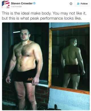 "This Is the Ideal Male Body" meme card, legendary rarity