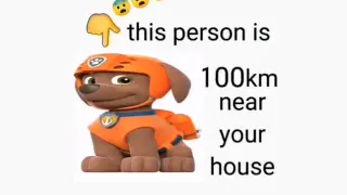This Person Is 100 Km Near Your House meme card, common rarity