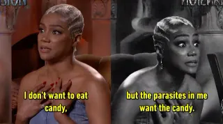 Carte meme Tiffany Haddish « But The Parasites In Me Want The Candy », rareté commune