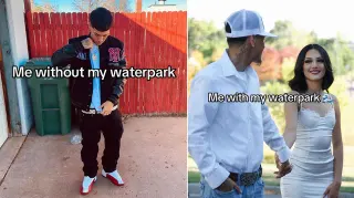 TikTok Water Park Trend / Fire D Trend meme card, common rarity