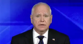 Tim Walz Worried Face meme card, common rarity