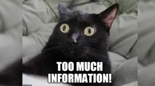 TMI / Too Much Information meme card, common rarity