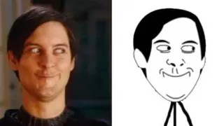 Tobey Maguire Face meme card, rare rarity