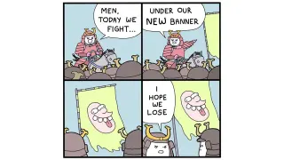 Today We Fight Under Our New Banner meme card, common rarity