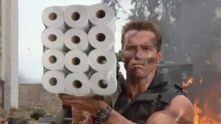 Toilet Paper Hoarding meme card, common rarity