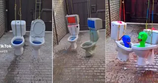 Toilet Swinging / Smashing ASMR (TikTok) meme card, common rarity