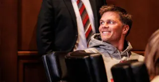 Tom Brady Smiling meme card, common rarity