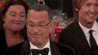 Carte meme Tom Hanks’ Golden Globe Grimace, rareté commune