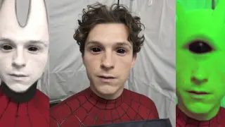 Tom Holland On Set meme card, common rarity