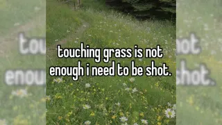 Touching Grass Is Not Enough meme card, common rarity