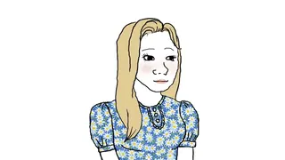 Trad Girl / Tradwife meme card, rare rarity