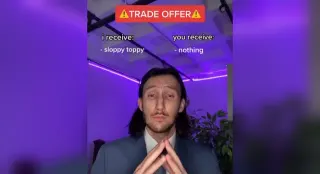 Trade Offer meme card, epic rarity