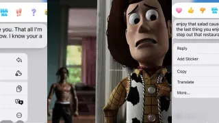 Travis Scott Standing Behind Woody / "Your Ex Is Crazy" Trend meme card, common rarity