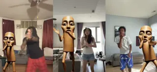 Triple T Dance meme card, common rarity