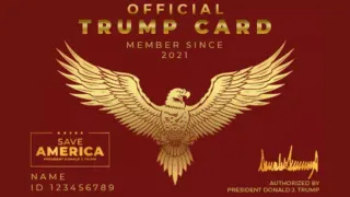 Trump Card meme card, common rarity