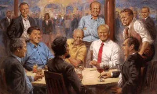 Trump's Republican Presidents Painting meme card, common rarity