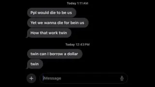 Twin Can I Borrow A Dollar meme card, common rarity