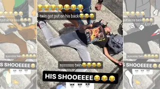 Twin Got Put On His Back / HIS SHOOEEEE meme card, common rarity