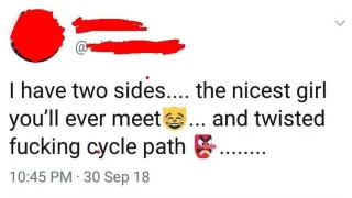 Twisted Fucking Cycle Path meme card, common rarity