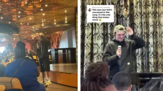 Tyler Carnival Cruise "I Want to Love You Down" Karaoke meme card, common rarity