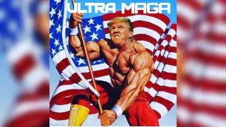 Ultra-MAGA meme card, common rarity