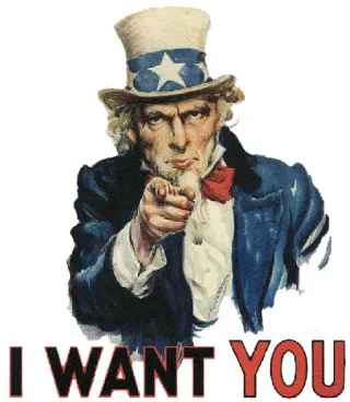 Uncle Sam's "I Want You" Poster meme card, rare rarity