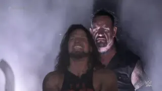 Carte meme Undertaker Standing Behind AJ Styles, rareté rare