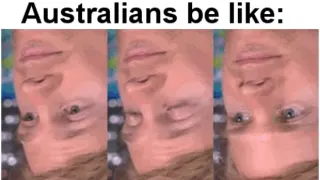 Upside-Down Australia meme card, rare rarity