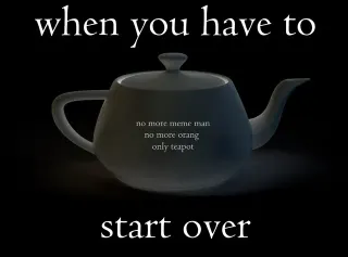 Utah Teapot meme card, common rarity