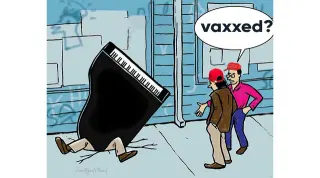 Vaccinated? / Vaxxed? meme card, common rarity