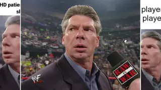 Vince McMahon Surprised meme card, common rarity