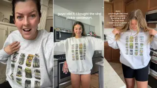 Viral Pickle Sweatshirt meme card, common rarity