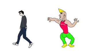 Carte meme Virgin vs. Chad, rareté mythique