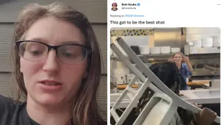 Waffle House Wendy / Waffle House Chair Catch meme card, common rarity