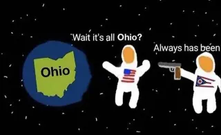 Wait, It's All Ohio? Always Has Been meme card, legendary rarity