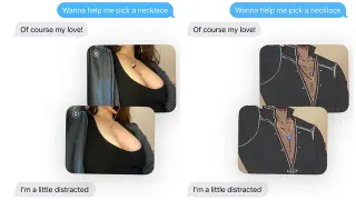 Wanna Help Me Pick a Necklace meme card, common rarity