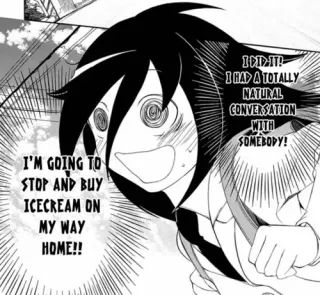 WataMote / It's Not My Fault That I'm Not Popular meme card, rare rarity