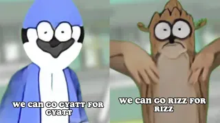 We Can Go Gyatt for Gyatt, Fuck that We Can Go Rizz for Rizz meme card, common rarity