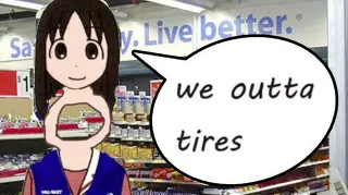 We Outta Tires meme card, common rarity