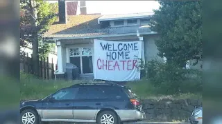 Welcome Home Cheater meme card, common rarity
