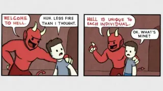 Welcome to Hell (Exploitable Webcomic) meme card, common rarity