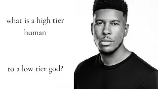 What Is a High Tier Human to a Low Tier God meme card, common rarity