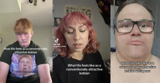 What Life Feels Like As a Conventionally Attractive Lesbian meme card, common rarity