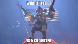 What The Fuck Is A Kilometer meme card, rare rarity